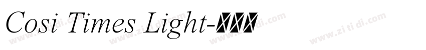 Cosi Times Light字体转换
